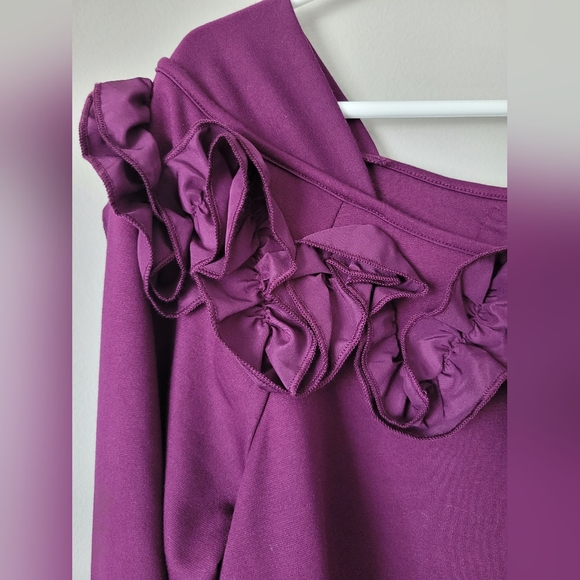Purple Ruffle Blouse - Picture 4 of 16